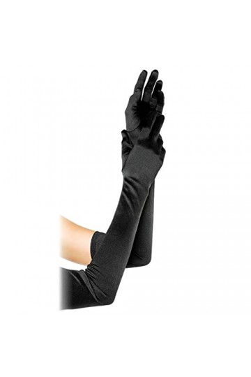 ZWZNBL Années 1920 Style Longs Gants De Soirée Noir Blanc Coude Gants De Mariée Danse Déguisements Gants Sexy Femmes De Maria