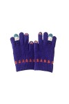 LOIJMK Femmes Automne Hiver Décontracté Mignon Petit Bonhomme de Neige Décoratif Chaud Tricoté Moufles Tactiles Tissu Gants, 