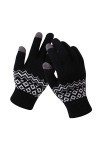 Impression chaude téléphone femme hiver épais et adulte et tricoté flocon de neige créatif avec écran gants mode hommes gants