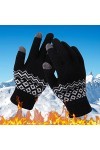 Impression chaude téléphone femme hiver épais et adulte et tricoté flocon de neige créatif avec écran gants mode hommes gants