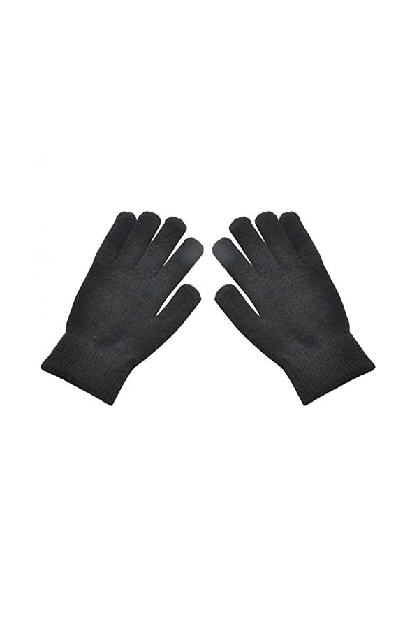 PAOLIAN Gants dhiver pour homme et femme - Gants en tricot - Moufles souples - Gants de plein air - Gants de cyclisme pour l
