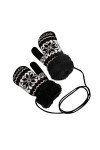 Moufles épaissi mitaines pour garçons et gants en polaire doux chauds Demi-gants Femme