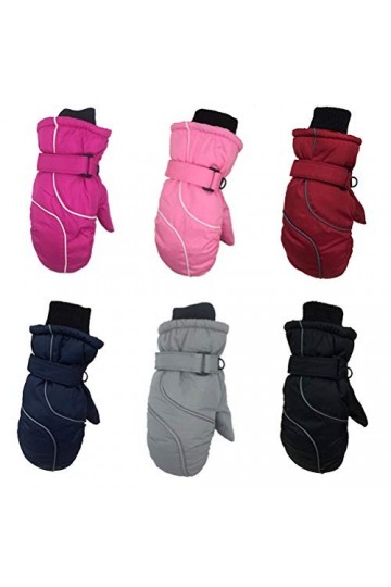 Gants de Ski pour Enfants, Enfants Enfants Hiver Neige Chaud Moufles Garçon Filles Ski Snowboard Moufles Coupe-Vent, Gants de