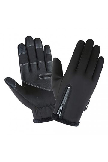 LIANGFANG Gants pour écran tactile pour femme - Automne et hiver - Gants en tricot - Gants de sport chauds et coupe-vent - Am