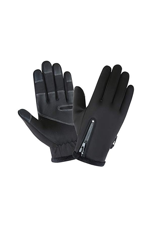 LIANGFANG Gants pour écran tactile pour femme - Automne et hiver - Gants en tricot - Gants de sport chauds et coupe-vent - Am