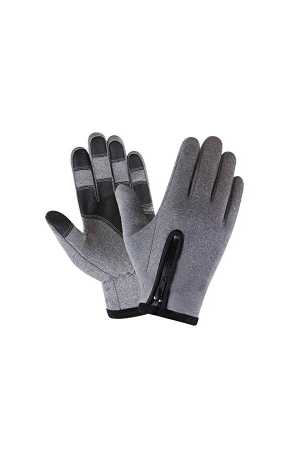 LIANGFANG Gants pour écran tactile pour femme - Automne et hiver - Gants en tricot - Gants de sport chauds et coupe-vent - Am