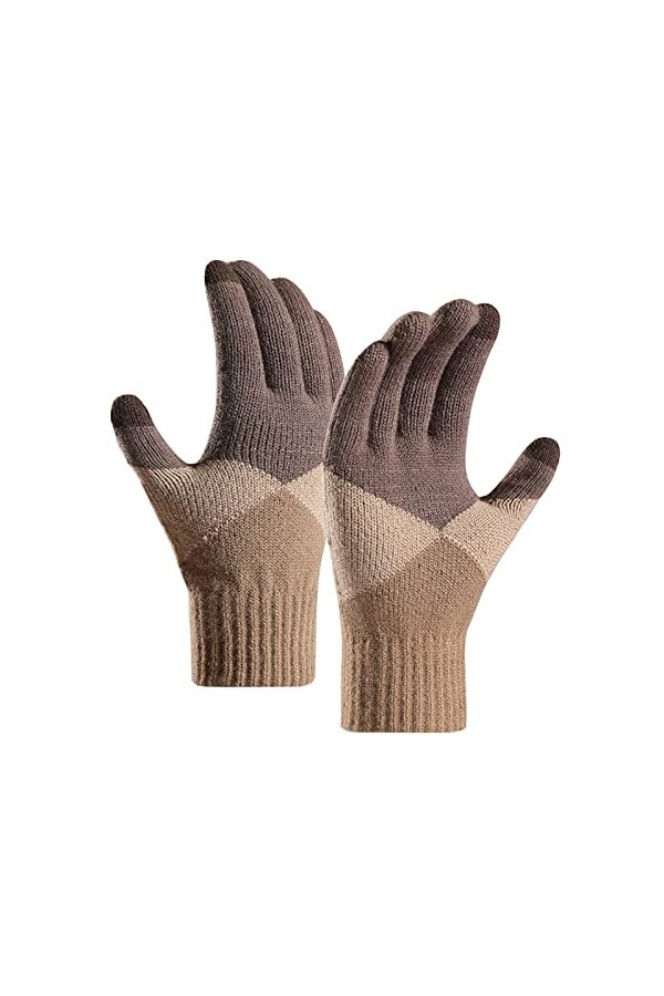 NIUREDLTD Gants tricotés sans doigts - Gants tricotés - Manchettes extensibles pour femmes - Hiver automne - Chauffe-mains po