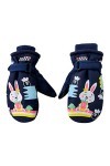Gants de ski et de snowboard pour enfants - Gants chauds pour temps froid pour garçons et filles - Moufles avec poche, bleu, 