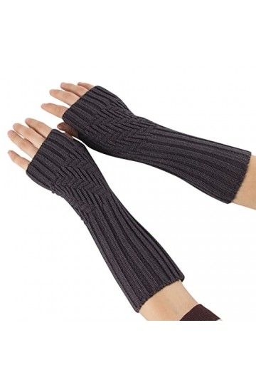 Sleeve Soft Fingerless Bras Hiver Femme Mode Moufles Chaud Tricot Gants Femme Gants Longs Doigts