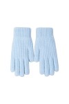 Gants dhiver tricotés pour femme par temps froid avec fil polaire coupe-vent et chaud pour temps froid, violet, taille uniqu
