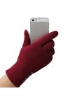 Gants dhiver chauds de sport de plein air à la mode écran tactile gants en coton moufles non polaire doux doublés coupe-vent