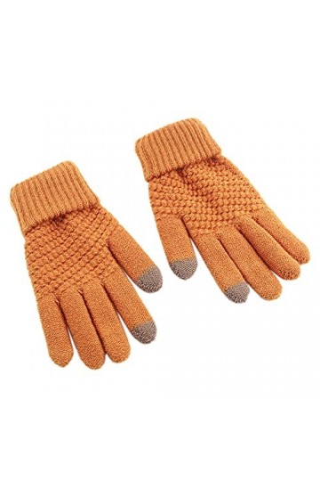 Allbestop Gants Chauds Gants en Tricot,Gants Chauffants Tactile Gants en Cuir Femme Moufles Poussette Gants Ménage sous Gants