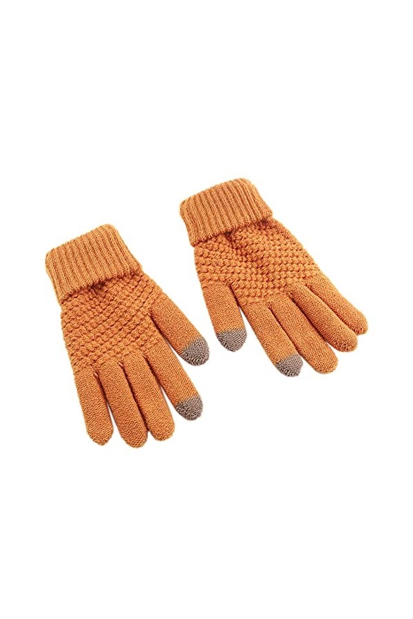 Allbestop Gants Chauds Gants en Tricot,Gants Chauffants Tactile Gants en Cuir Femme Moufles Poussette Gants Ménage sous Gants