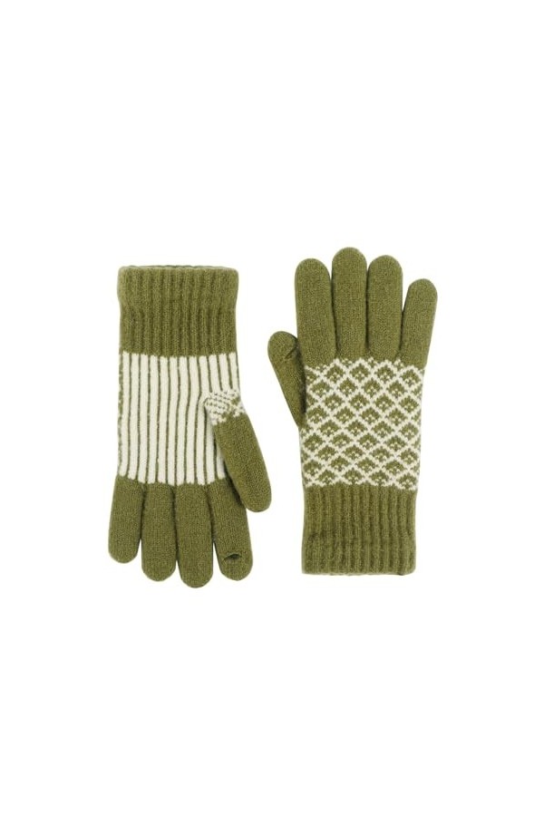 Gefomuofe Gants Moufles Chaud Gants Tricot Gants Vintage Jacquard Tricotés Gants Ski Femmes Hiver Extérieur Coupe-Vent Et Cha