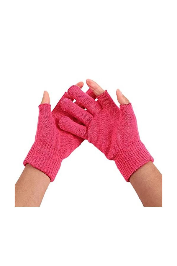 Gants chauds tricotés en acrylique automne hiver unisexe sous-doigts extérieur créatifs gants écran lot danse du ventre costu