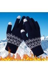 Impression chaude téléphone femme hiver épais et adulte et tricoté flocon de neige créatif avec écran gants mode hommes gants