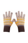 TDEOK Gants japonais en tricot - Moufles dhiver - Gardent au chaud - Motif flocons de neige - Gants tricotés - Pour lextéri