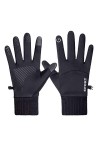 Gants dhiver avec boucle déquitation pour femme et homme en velours chaud antidérapant moufles pour femme par temps froid, 