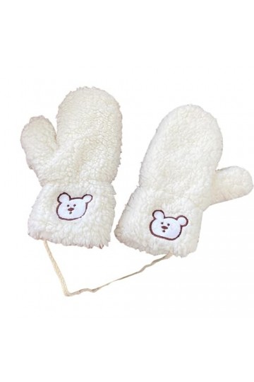 AFBORD Moufles pour femme - Automne et hiver - Résistantes au froid - Lavables, blanc, taille unique