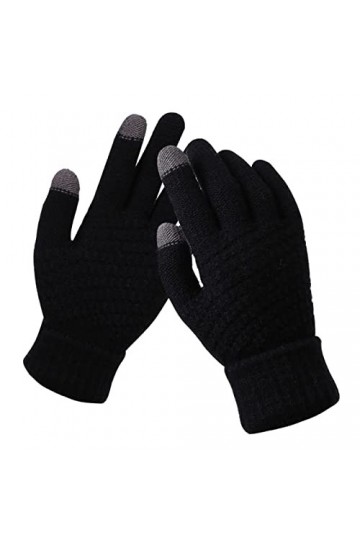 Mode Créatif Et Avec Écran Épais Téléphone Impression Mobile Hiver Chaud Et Gants Tricotés Hommes Flocon De Neige Adulte Gant