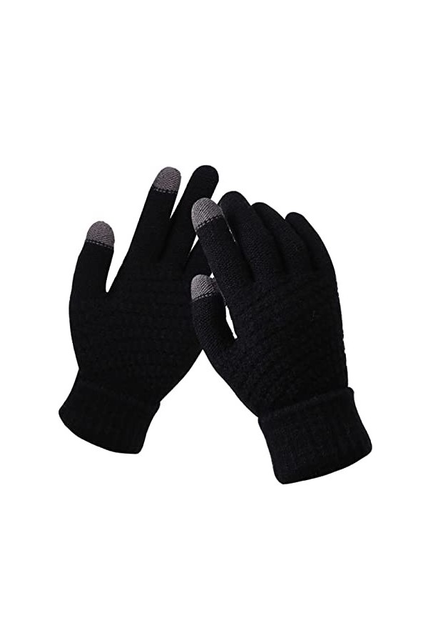 Mode Créatif Et Avec Écran Épais Téléphone Impression Mobile Hiver Chaud Et Gants Tricotés Hommes Flocon De Neige Adulte Gant