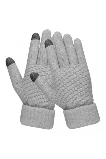 Sibba Lot de 2 paires de gants dhiver pour femme avec doublure en laine chaude et poignets extensibles pour cyclisme, course