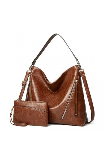 Coolives Sac Hobo Set pour Femme en Cuir PU Ensemble Sac à main portés main avec bandoulière Vintage Sacs à main portés épaul