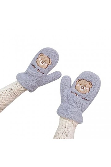 LOIJMK Moufles pour femme - Moufles épaisses - Pour lhiver - Chaudes - En polaire froide - Pour femme, gris, taille unique