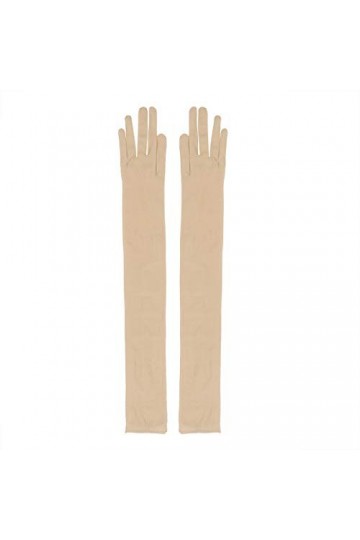 JEATHA Femme Fille Gants Longue Moufle Doigt Complet Mitaines Gants Transparent Tulle pour Accesoire Robe Soirée Mariage Fête