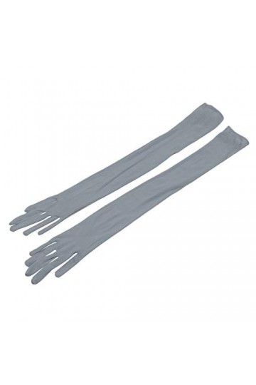 winying Gants Longue Moufle Doigt Complet Femme Adulte Fille Mitaines Gants Transparent Tulle pour Accesoire Robe Costume Soi