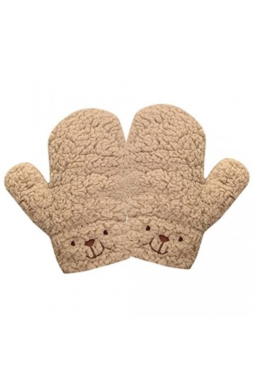 Bottes hippie rouges gants pour temps froid 3D double couche Gants dhiver pour femme Moufles en corde tressée épaisse en pel