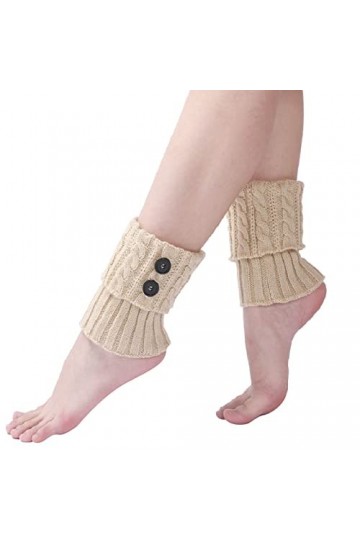 ZHIYU Gants confortables en acrylique Moufles chaudes à câble épais pour femmes Jambières Dames Bleu, beige, taille unique