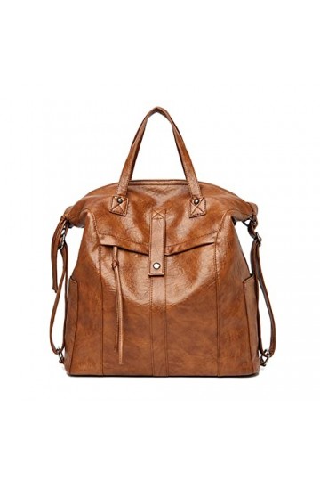 Coolives Sac Hobo Vintage Sacs à Main portés épaule pour Femme Sacoche Rétro Sac a Dos Grande Capacité Shopper en Cuir PU Cab