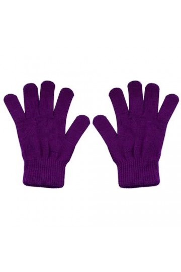 Leadrop Gants chauds, respirants, simples, unisexes, moufles chaudes compatibles avec lautomne, violet, M