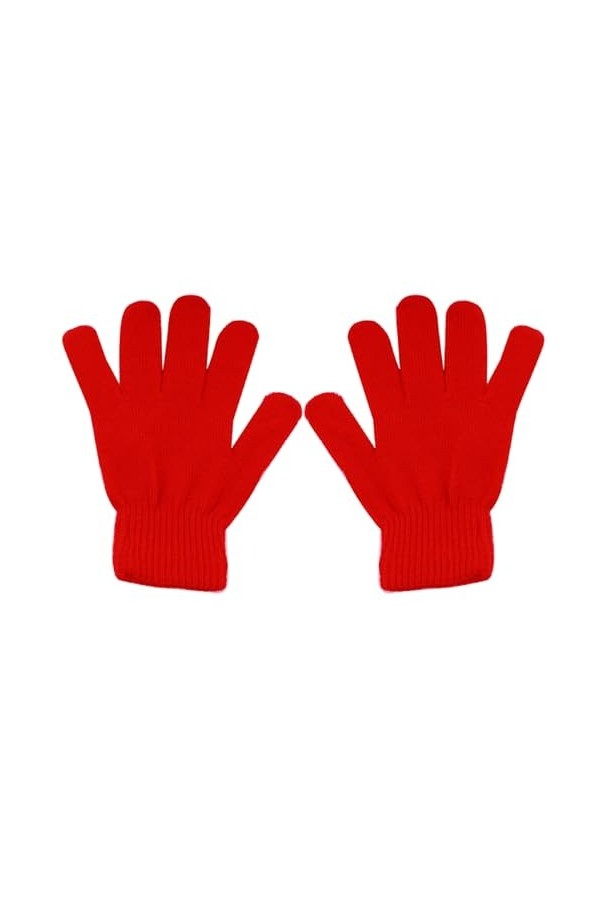 Leadrop Gants chauds, respirants, simples, unisexes, moufles chaudes compatibles avec lautomne, violet, M