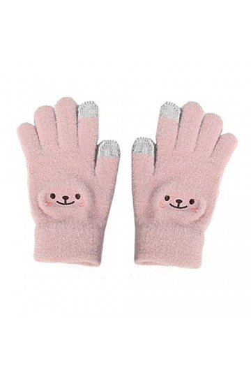 Haloppe Gants respirants pour écran tactile pour fille - Moufles de snowboard - Coutures fines - Rose