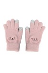Haloppe Gants respirants pour écran tactile pour fille - Moufles de snowboard - Coutures fines - Rose