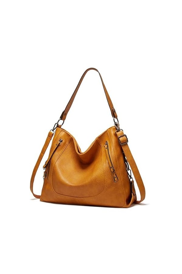 Coolives Hobo Sac à main portés main avec bandoulière pour FemmeVintage Sacs à main portés épaule Hobo en Cuir PU Sacoche Rét