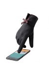 Gants moufles pour tout-petits et femmes - Gants chauds en plein air - Nœud mignon - Gants antidérapants en polaire - Gants u
