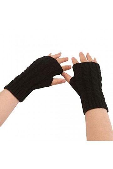 Mitaines tricotées sans doigts Accessoires Cosplay Bras Tricoté Poignet Hiver Automne Unisexe pour Moufles Manchettes Extensi