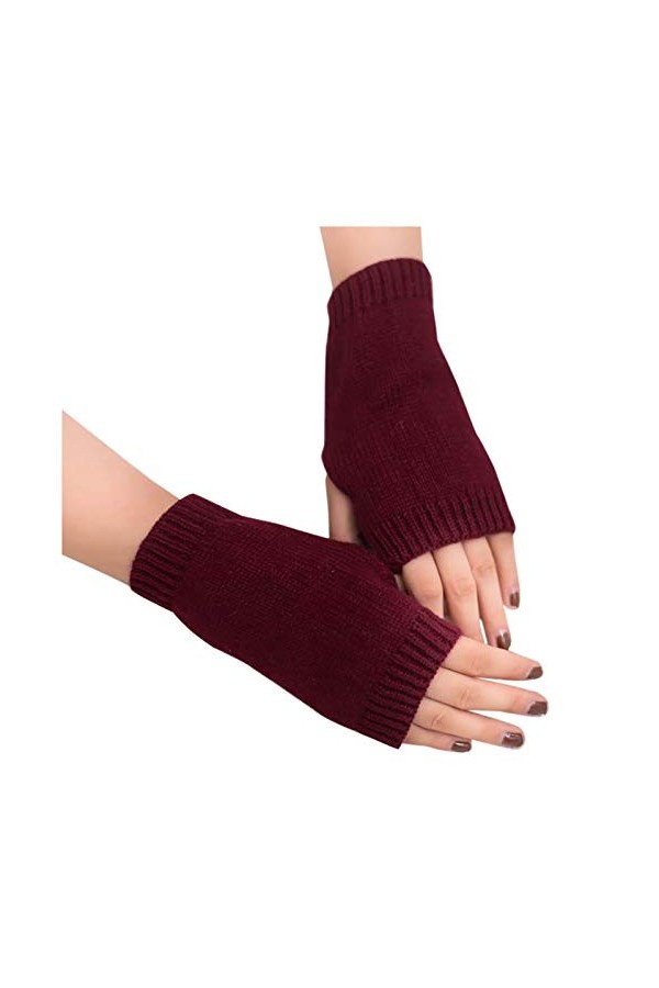 Gants dhiver tricotés dhiver sans doigts Gants tricotés Gants longs unisexes pour moufles Manches pour femmes Taille unique