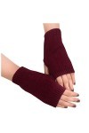Gants dhiver tricotés dhiver sans doigts Gants tricotés Gants longs unisexes pour moufles Manches pour femmes Taille unique