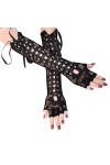 Gants moufles ruban dentelle mode fête gant femme long bandage adulte accessoire gants moufles enfant