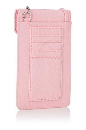 Lacoste Étui à rabat en cuir de vachette pour femme 12 x 19 cm, Rose J11 , Taille unique