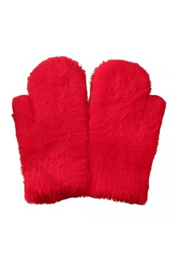 AFBORD Moufles confortables pour femme pour lautomne et lhiver pour rester au chaud et confortable, Rouge, taille unique