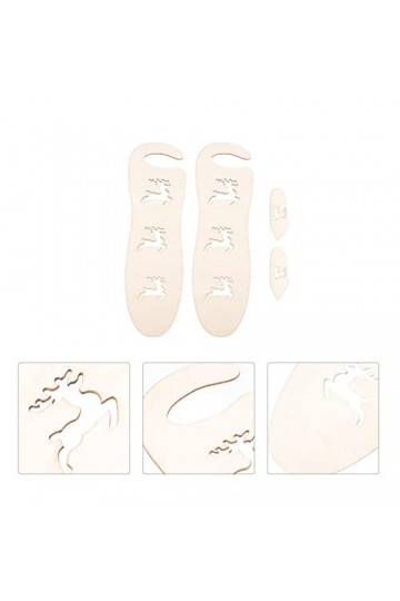 DELURA Bloqueurs de moufles en bois pour tricot : gants floraux, modèle daffichage, gants formant mitaines, gabarit de moufl