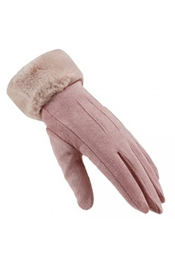 Gefomuofe Gants dhiver pour homme et femme - Gants avec polaire thermique - Super doux - Chaud et coupe-vent - Gants dhiver