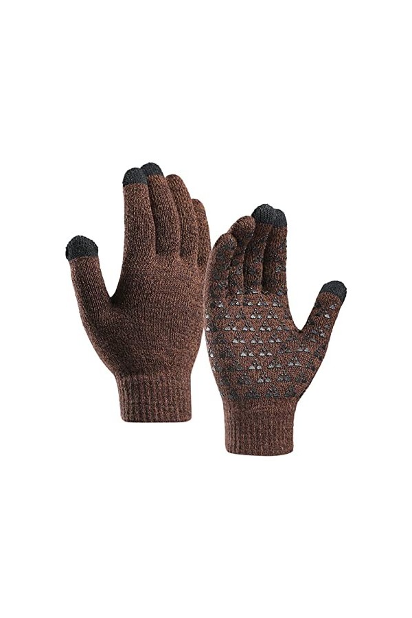 NIUREDLTD Gants dhiver chauds pour femme - Gants en tricot - Gants en tricot - Gants chauds - Coupe-vent - Gants en tricot -