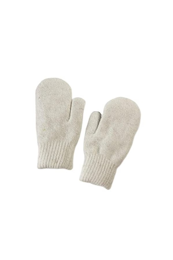 Rotyroya Moufles déquitation confortables pour filles en fausse fourrure de lapin - Résistantes au froid - Style coréen - Gr