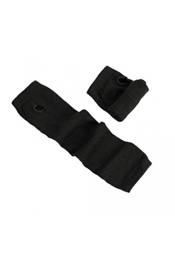 Mitaines pour femme automne et hiver en laine multicolore à rayures longues tricotées pour femme par temps froid, Noir 1, tai